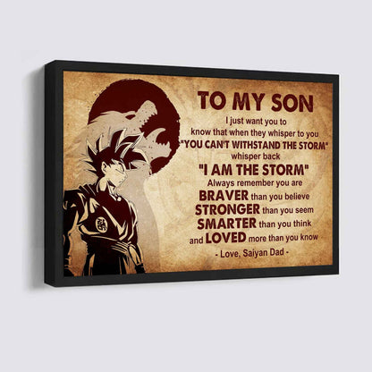 New Version Warrior Poster Canvas Whisper Back I'm The Storm From Dad To Son Gift For Your Son