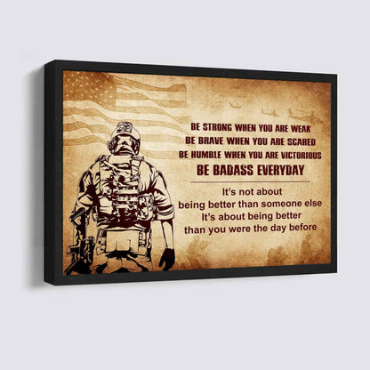 Viking Poster Canvas Be Strong When You Are Weak Be Badass Everyday