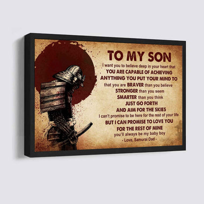 New Version Warrior Poster Canvas Just Go Forth And Aim For The Skies From Dad To Son Gift For Your Son