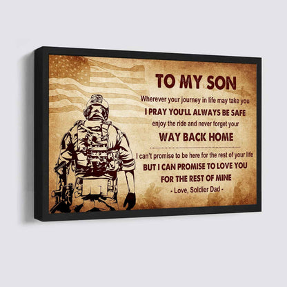 Viking Poster Canvas Your Way Back Home From Dad To Son Gift For Your Son