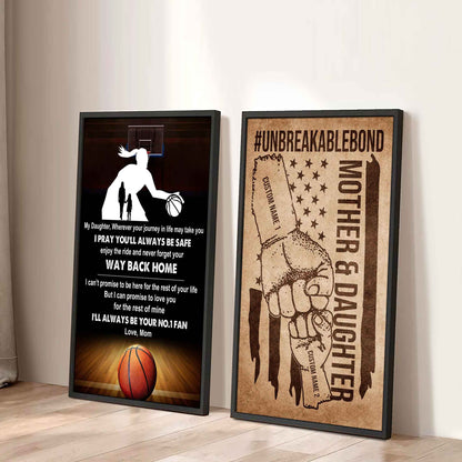 Mom And Daughter UnBreakable Bond - 2 Piece Canvas Wall Art - Never Forget Your Way Back Home
