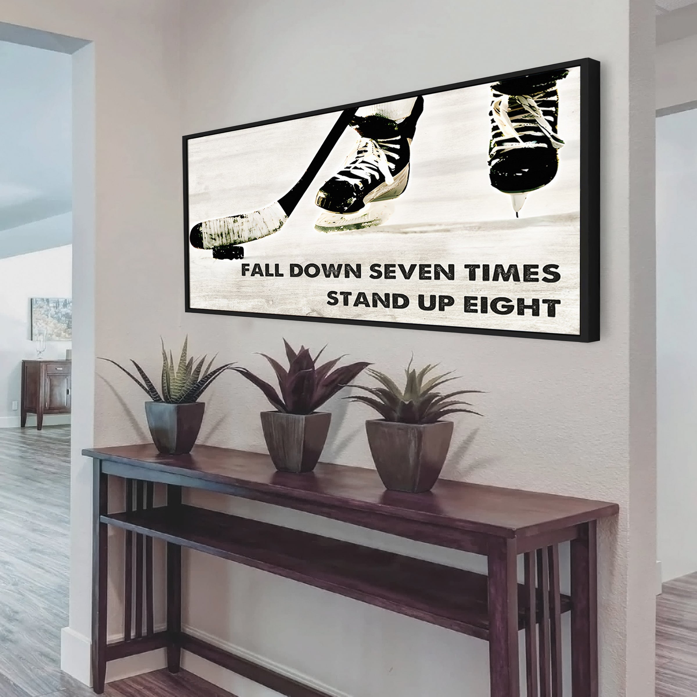 Basketball poster canvas fall down seven times stand up eight