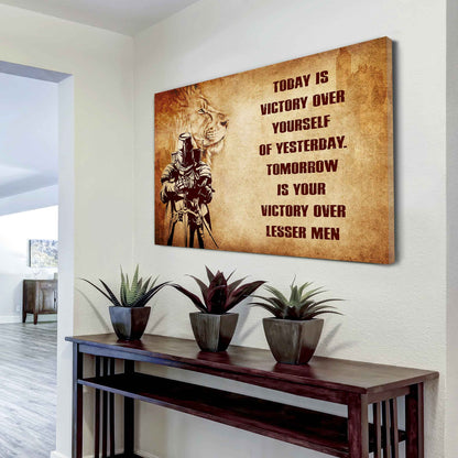 DRB Poster Canvas Today Is Victory Over Yourself Of Yesterday Best Gift With Motivation Quotes