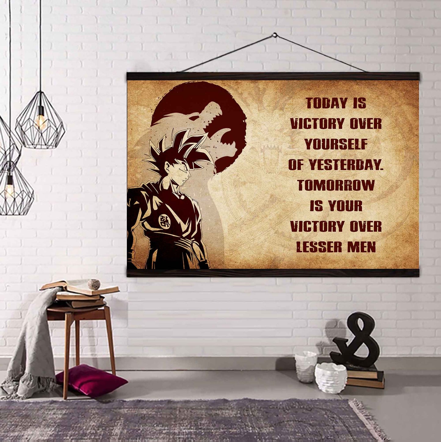 DRB Poster Canvas Today Is Victory Over Yourself Of Yesterday Best Gift With Motivation Quotes