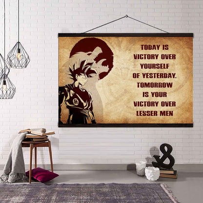 DRB Poster Canvas Today Is Victory Over Yourself Of Yesterday Best Gift With Motivation Quotes