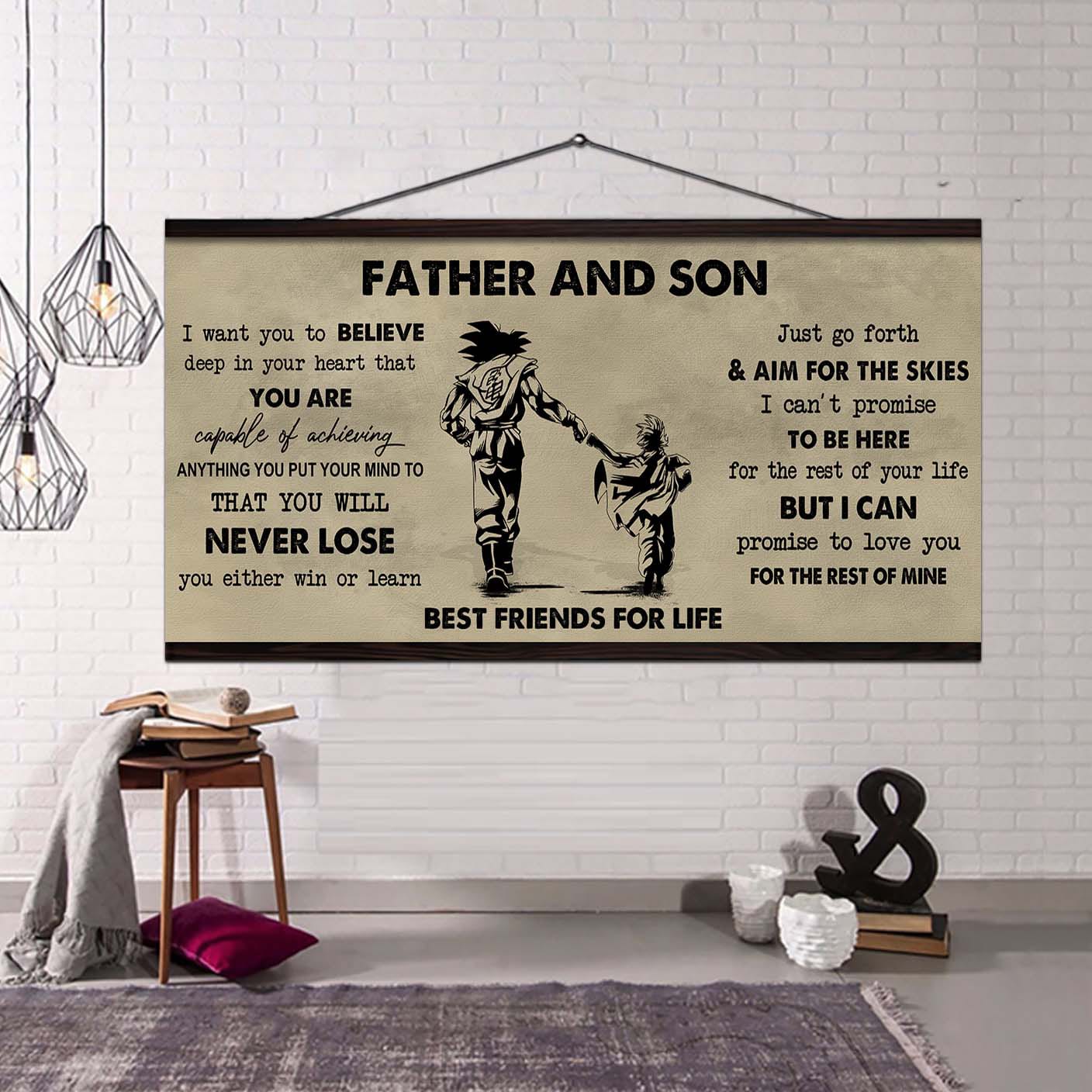 DRB Father And Daughter Best Friend For Life - You Will Never Lose Poster Canvas Gift For Daughter From Father -Photo Upload