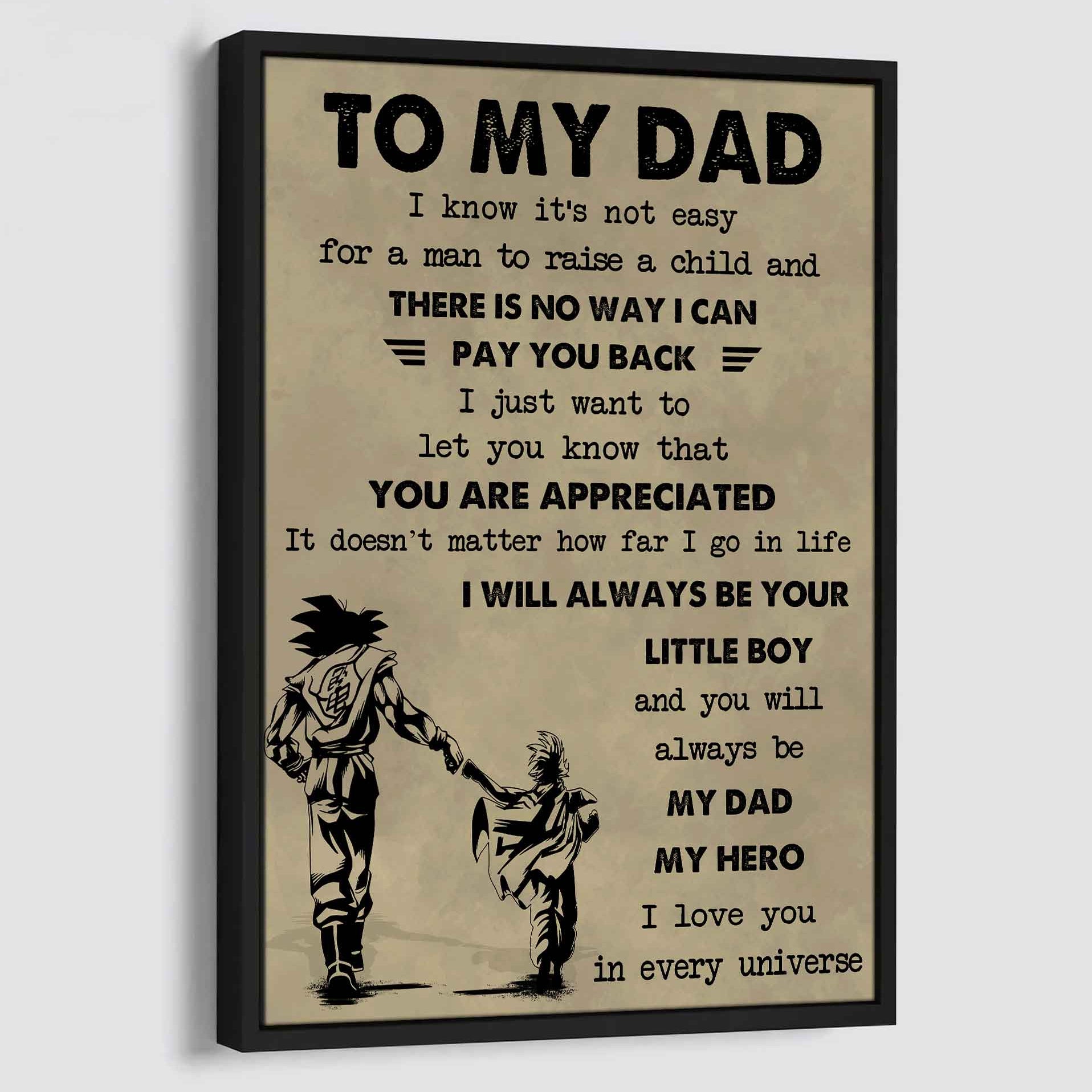 DRB Poster Canvas To My Dad-I love you in every universe