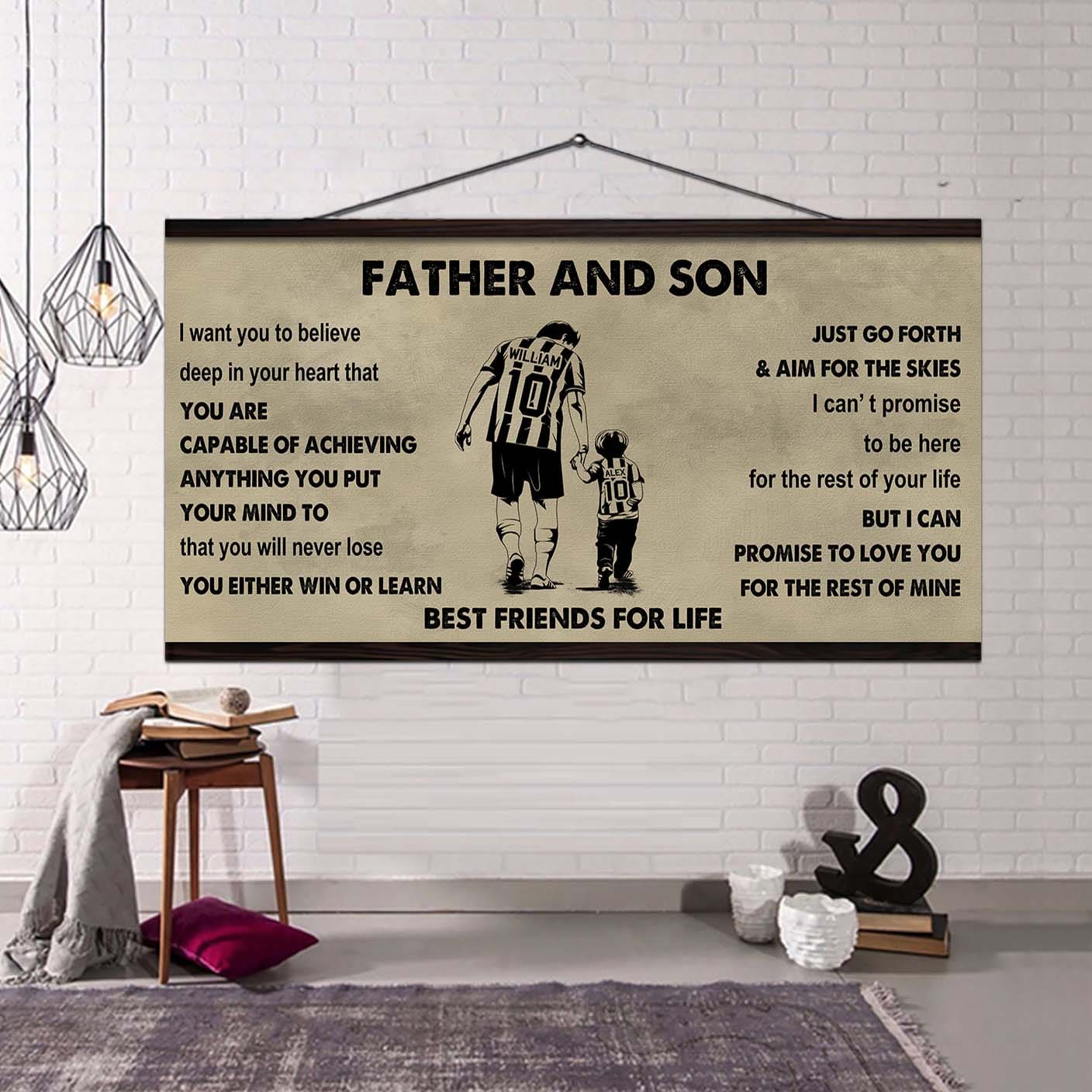 Sport-Family Father And Son Best Friends For Life - Ver 2 You Will Never Lose Poster Canvas Gift For Son From Father