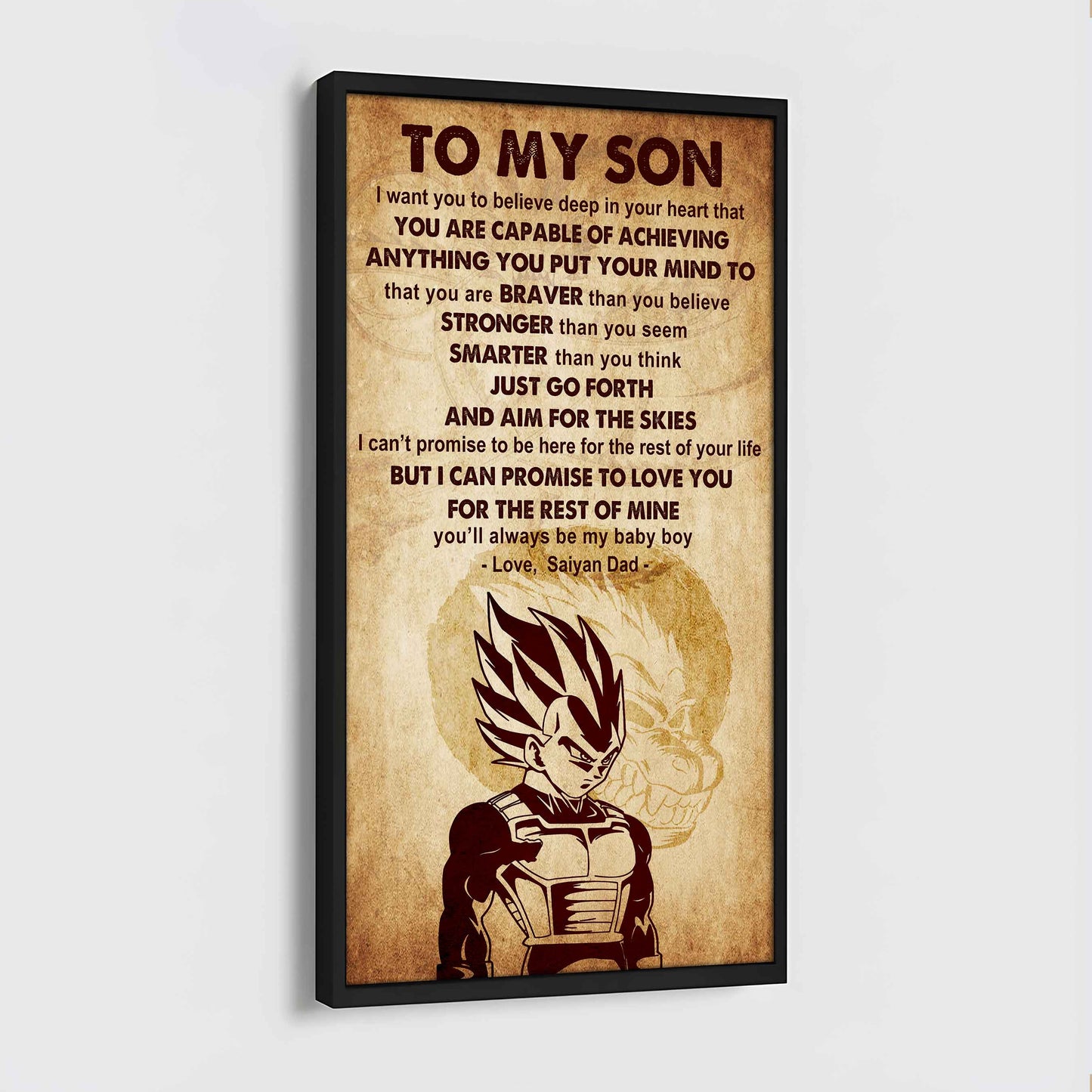 Warrior To My Son Just Go Forth And Aim For The Sky Poster Canvas Motivation Canvas Gift For Your Son