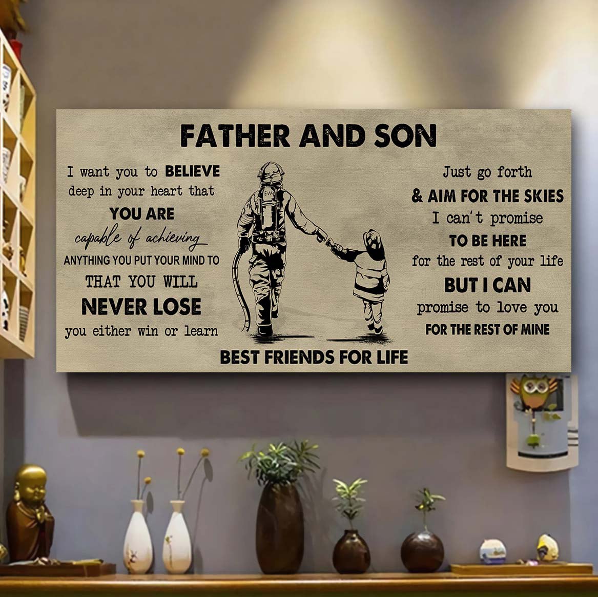 DRB Father And Daughter Best Friend For Life - You Will Never Lose Poster Canvas Gift For Daughter From Father