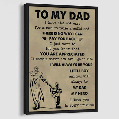 DRB Poster Canvas To My Dad-I love you in every universe