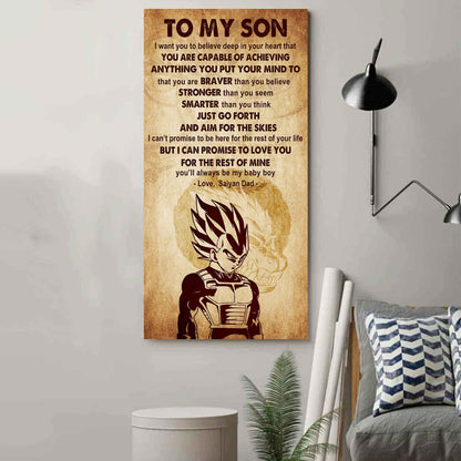 Warrior To My Son Just Go Forth And Aim For The Sky Poster Canvas Motivation Canvas Gift For Your Son