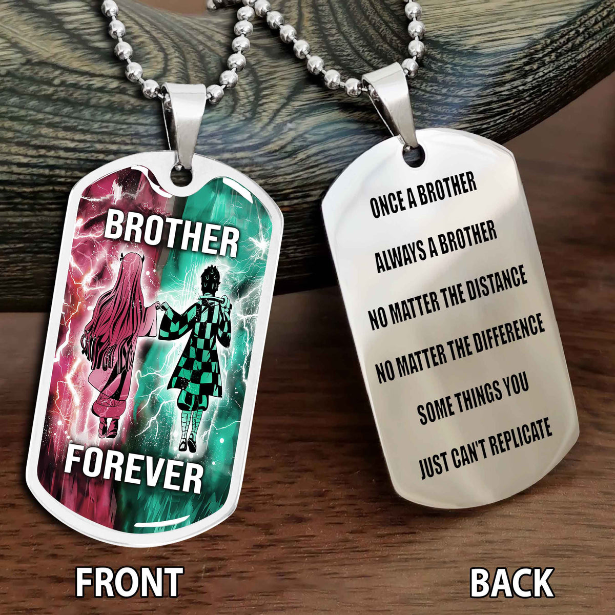 Personalized Double Side Graphic Dog Tag Gift For Brother Once A Soldier Always A Soldier