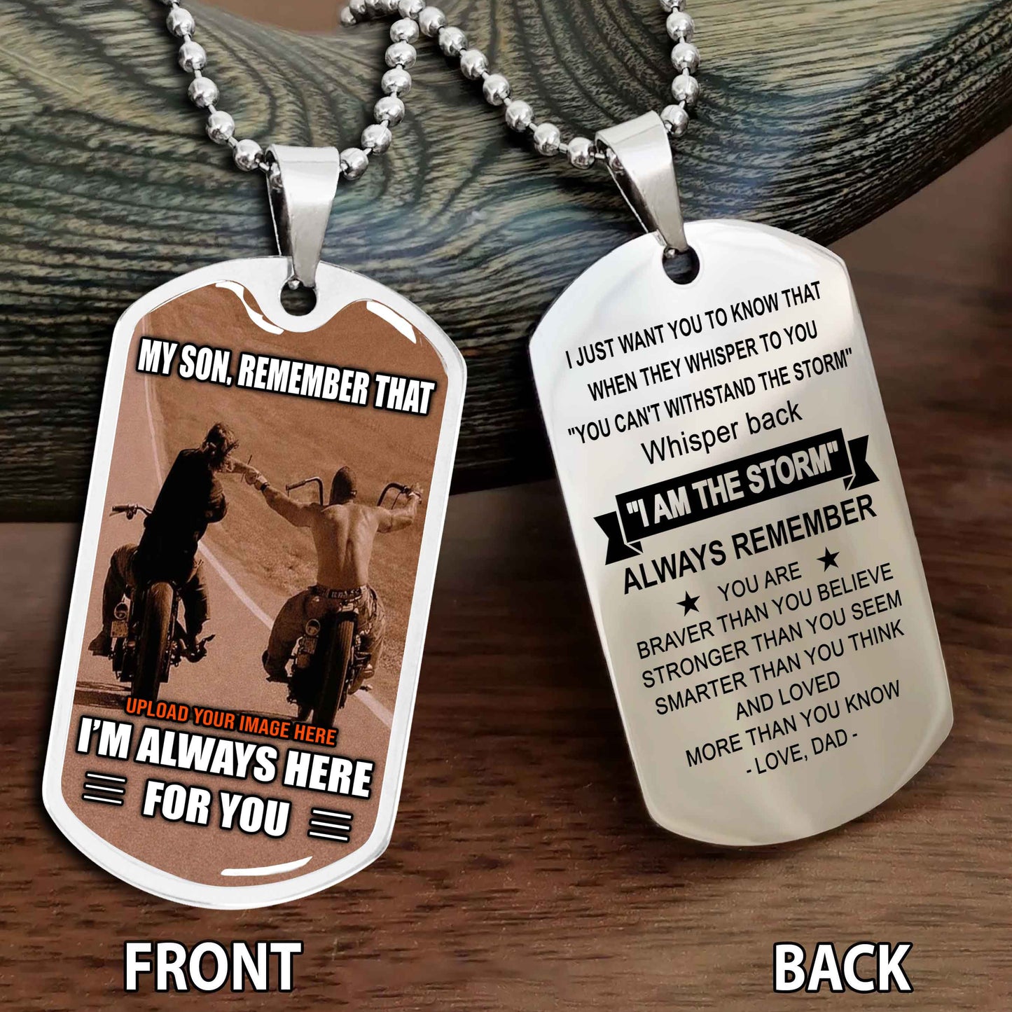 Personalized Biker Father And Son Gift For Son Motivation Quotes To My Son