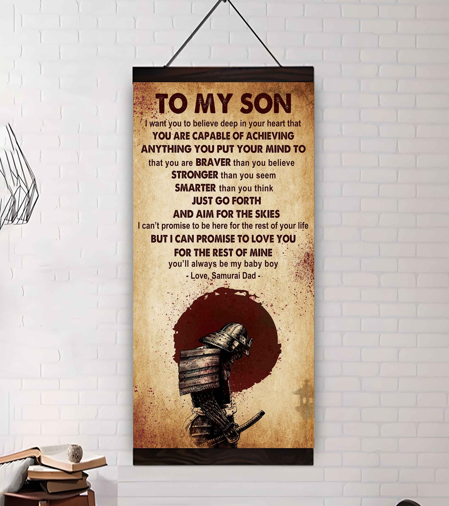 Warrior To My Son Just Go Forth And Aim For The Sky Poster Canvas Motivation Canvas Gift For Your Son