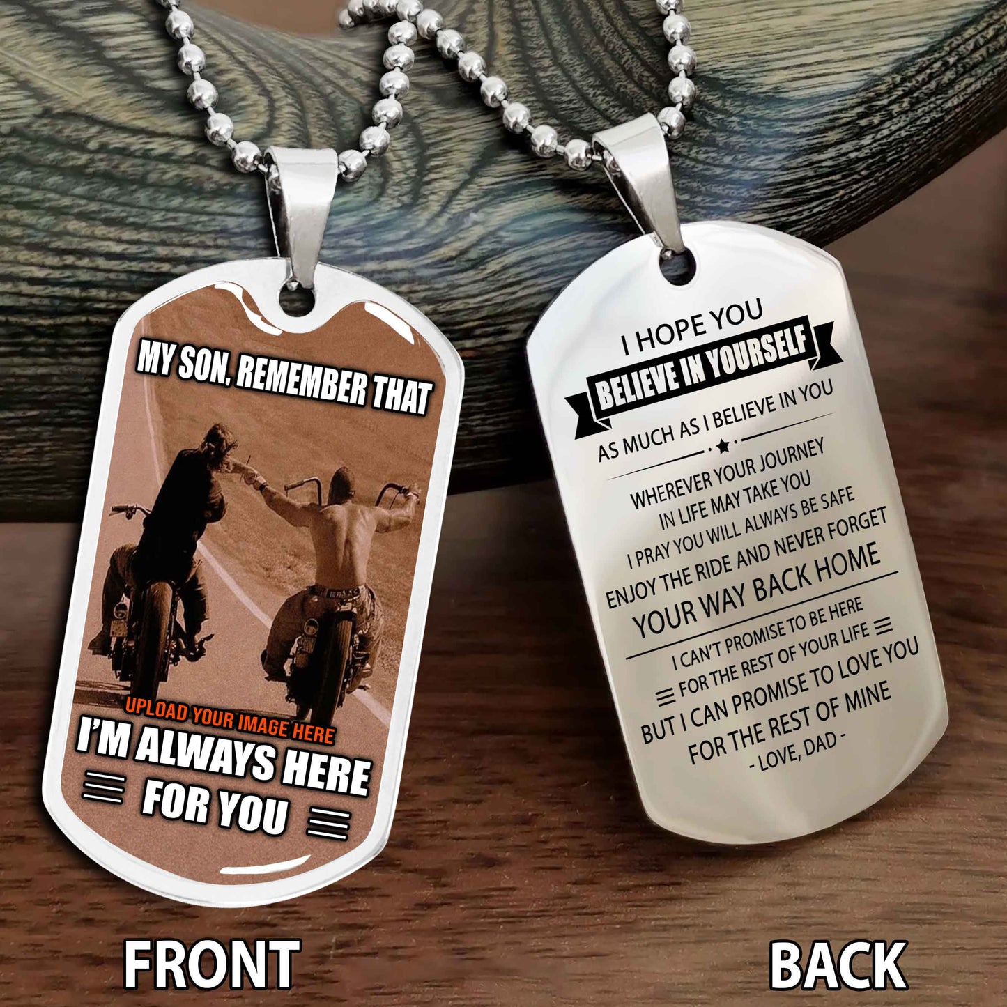 Personalized Biker Father And Son Gift For Son Motivation Quotes To My Son