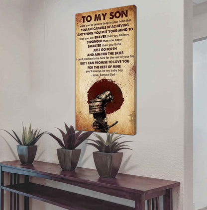 Warrior To My Son Just Go Forth And Aim For The Sky Poster Canvas Motivation Canvas Gift For Your Son