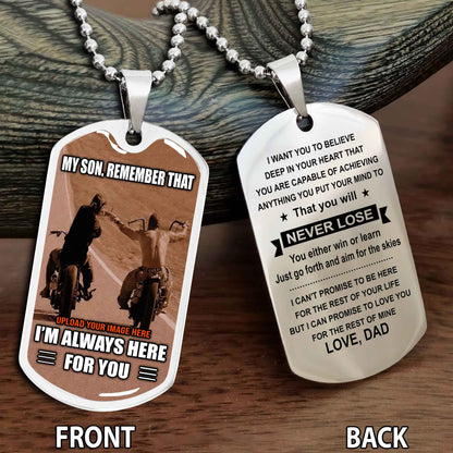Personalized Biker Father And Son Gift For Son Motivation Quotes To My Son