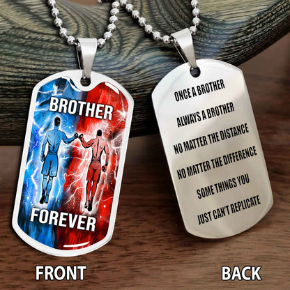 Personalized Double Side Graphic Dog Tag Gift For Brother Once A Soldier Always A Soldier