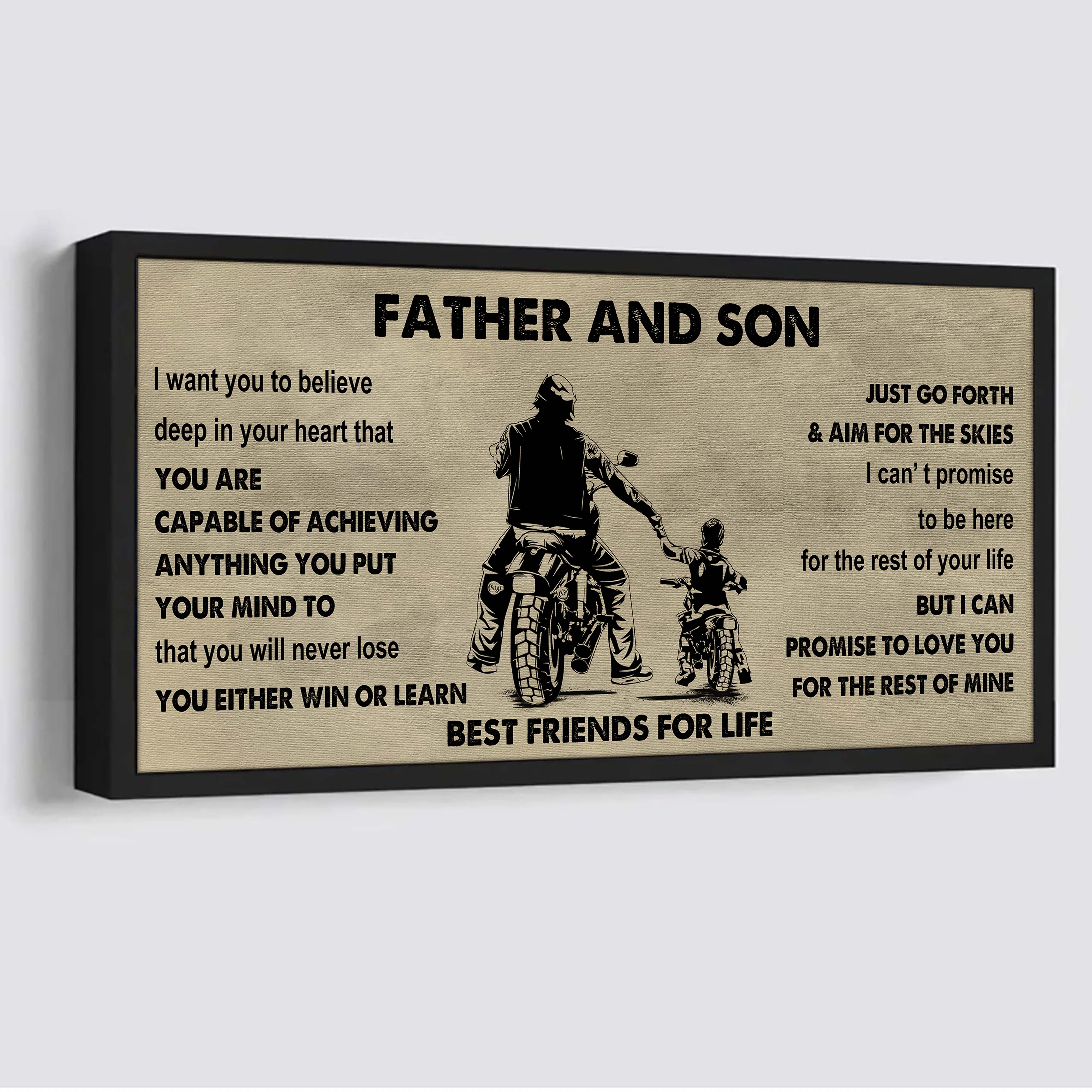 Samurai Father And Son Best Friends For Life - Ver 2 Never Forget Your Way Back Home Poster Canvas Gift For Son From Father