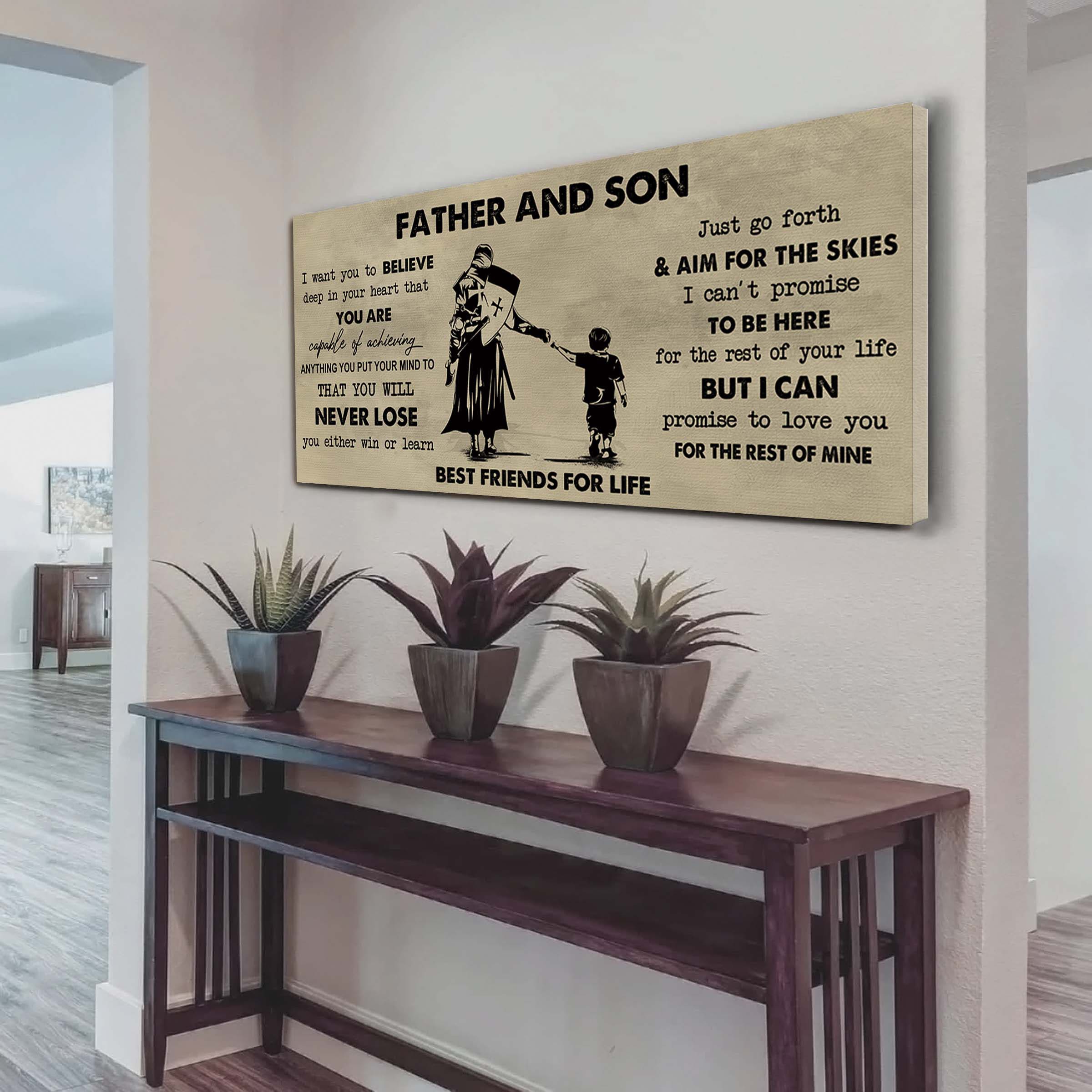 DRB Father And Son Best Friend For Life - You Will Never Lose Poster Canvas Gift For Son From Father -Photo Upload