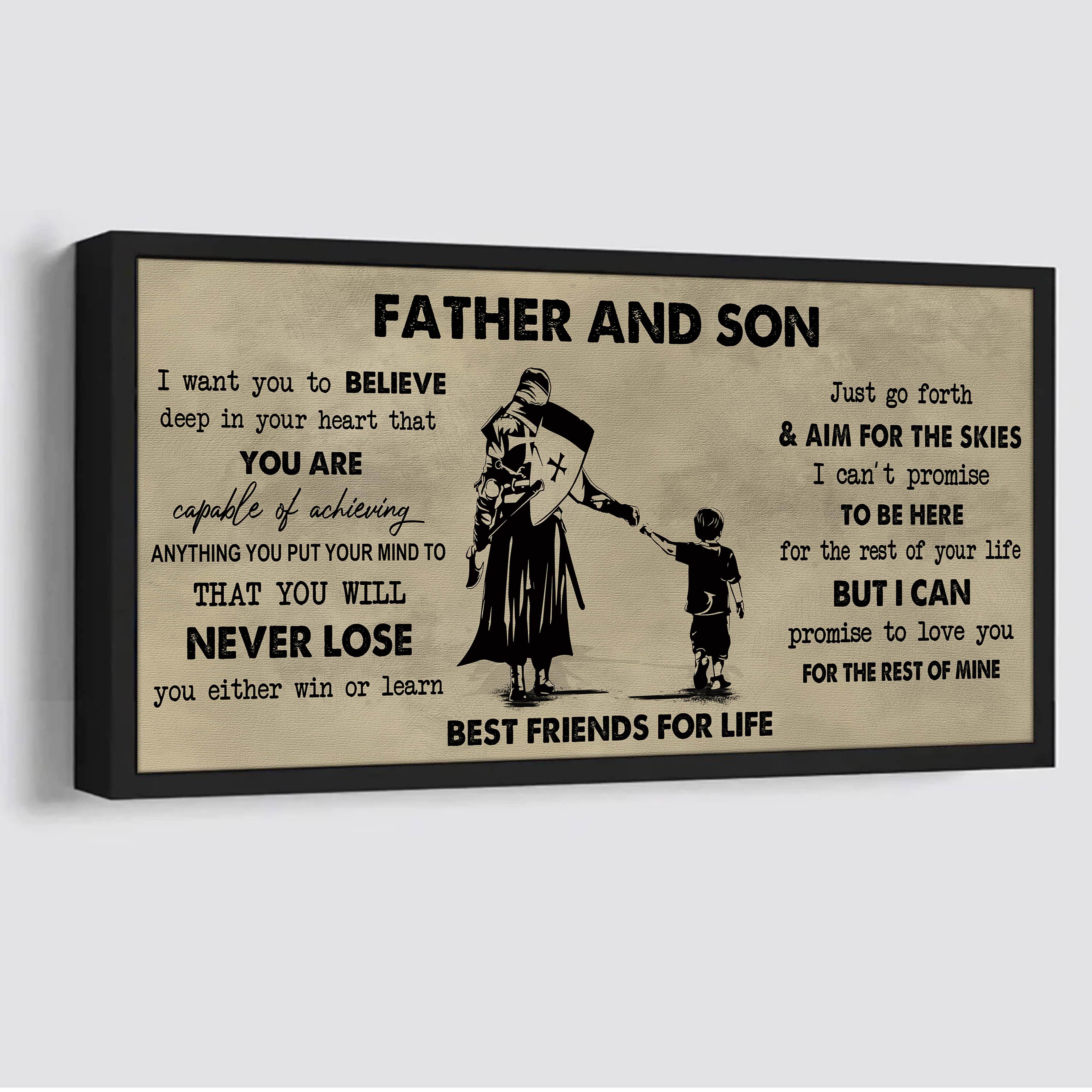 DRB Father And Daughter Best Friend For Life - You Will Never Lose Poster Canvas Gift For Daughter From Father.