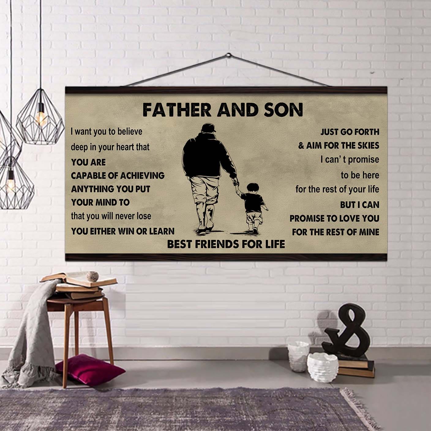 Family Father And Daughter Best Friends For Life - Ver 2 You Will Never Lose Poster Canvas Gift For Daughter From Father