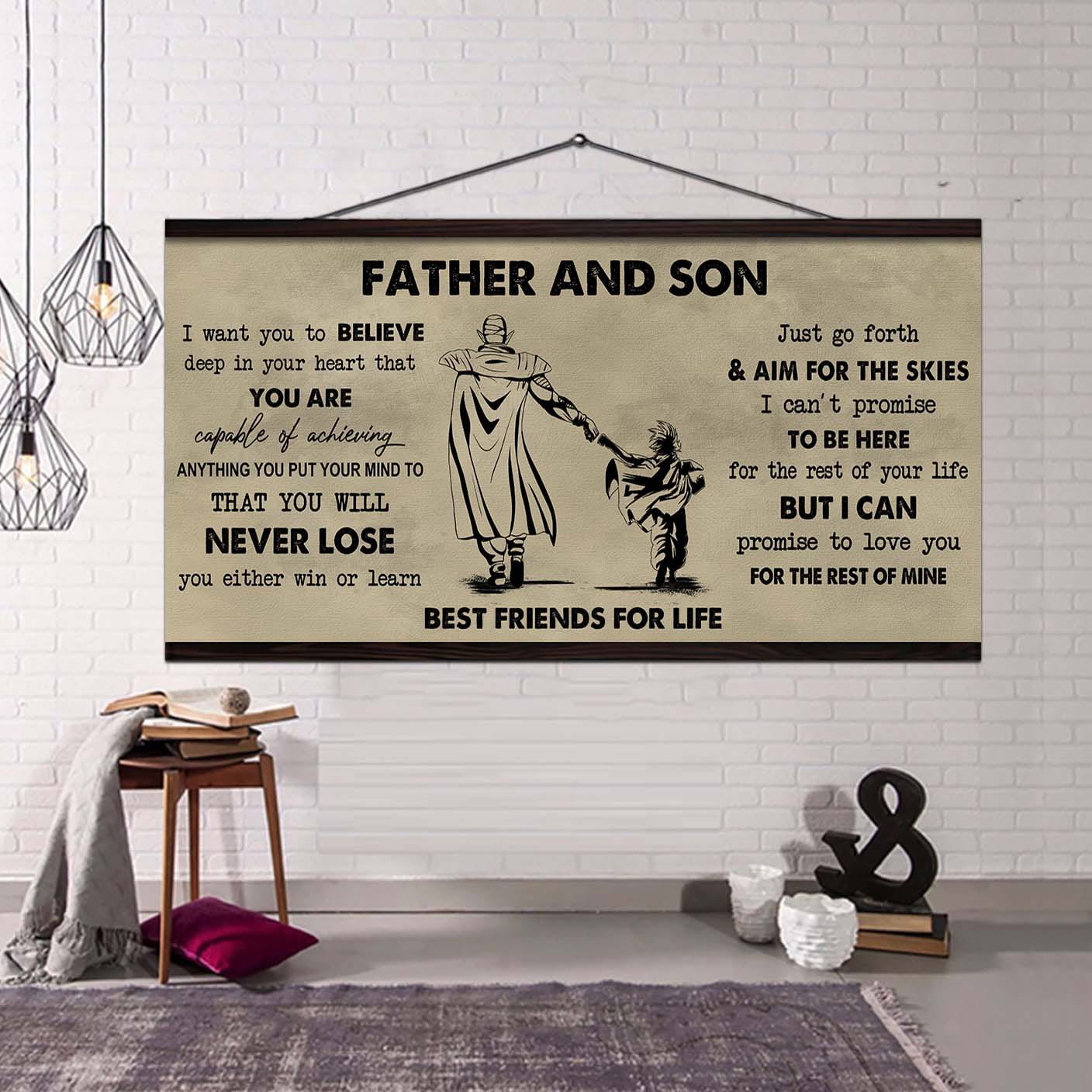 DRB Father And Son Best Friend For Life - You Will Never Lose Poster Canvas Gift For Son From Father