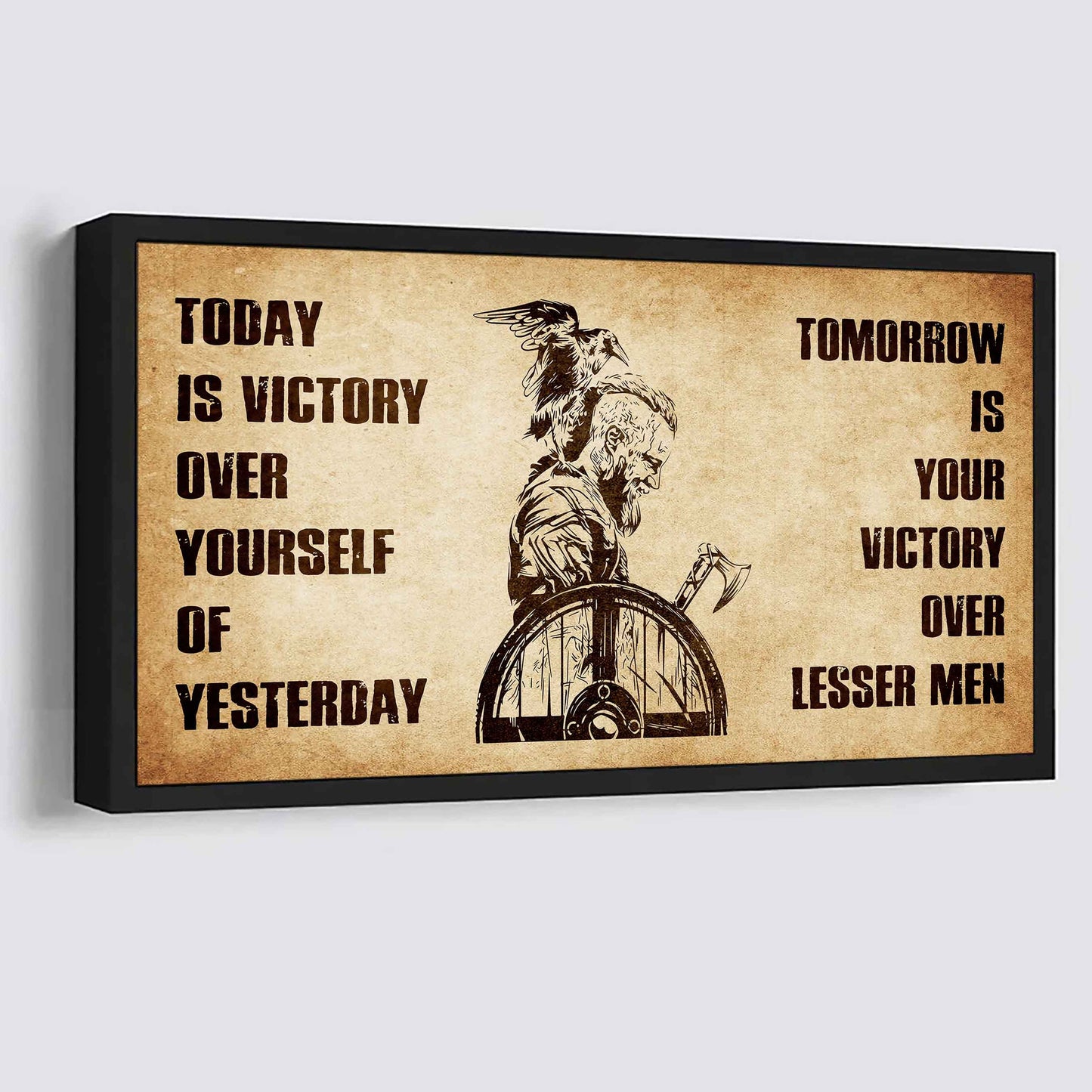 Personalized Spartan Poster Canvas - Today Is Victory Over Yourself Of Yesterday Tomorrow Is Your Victory Over Lesser Men