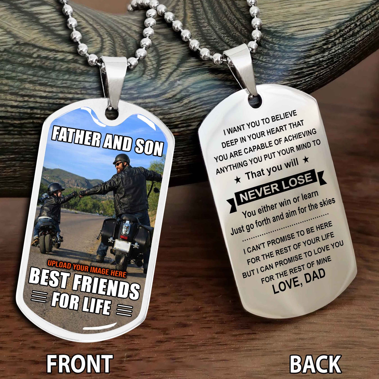 Personalized Biker Father And Son Gift For Son Motivation Quotes To My Son Best Gift For Your Boy