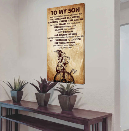 Warrior To My Son Just Go Forth And Aim For The Sky Poster Canvas Motivation Canvas Gift For Your Son