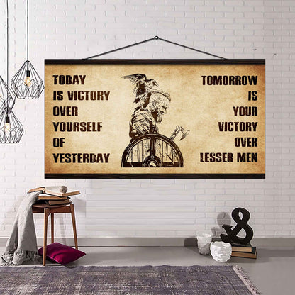 Personalized Spartan Poster Canvas - Today Is Victory Over Yourself Of Yesterday Tomorrow Is Your Victory Over Lesser Men