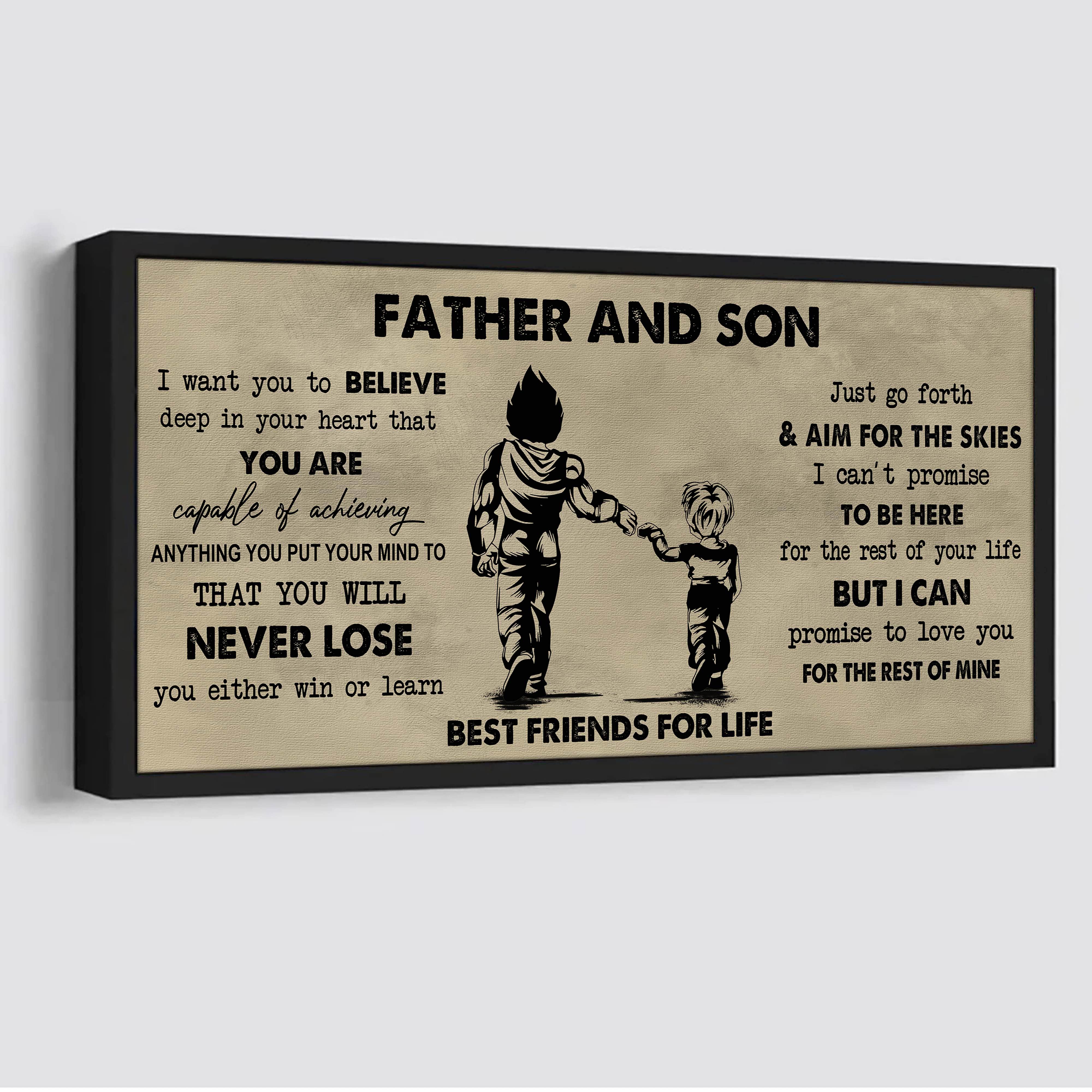 DRB Father And Daughter Best Friend For Life - You Will Never Lose Poster Canvas Gift For Daughter From Father.