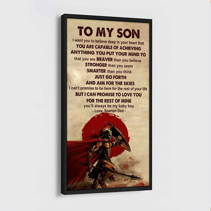 Warrior To My Son Just Go Forth And Aim For The Sky Poster Canvas Motivation Canvas Gift For Your Son