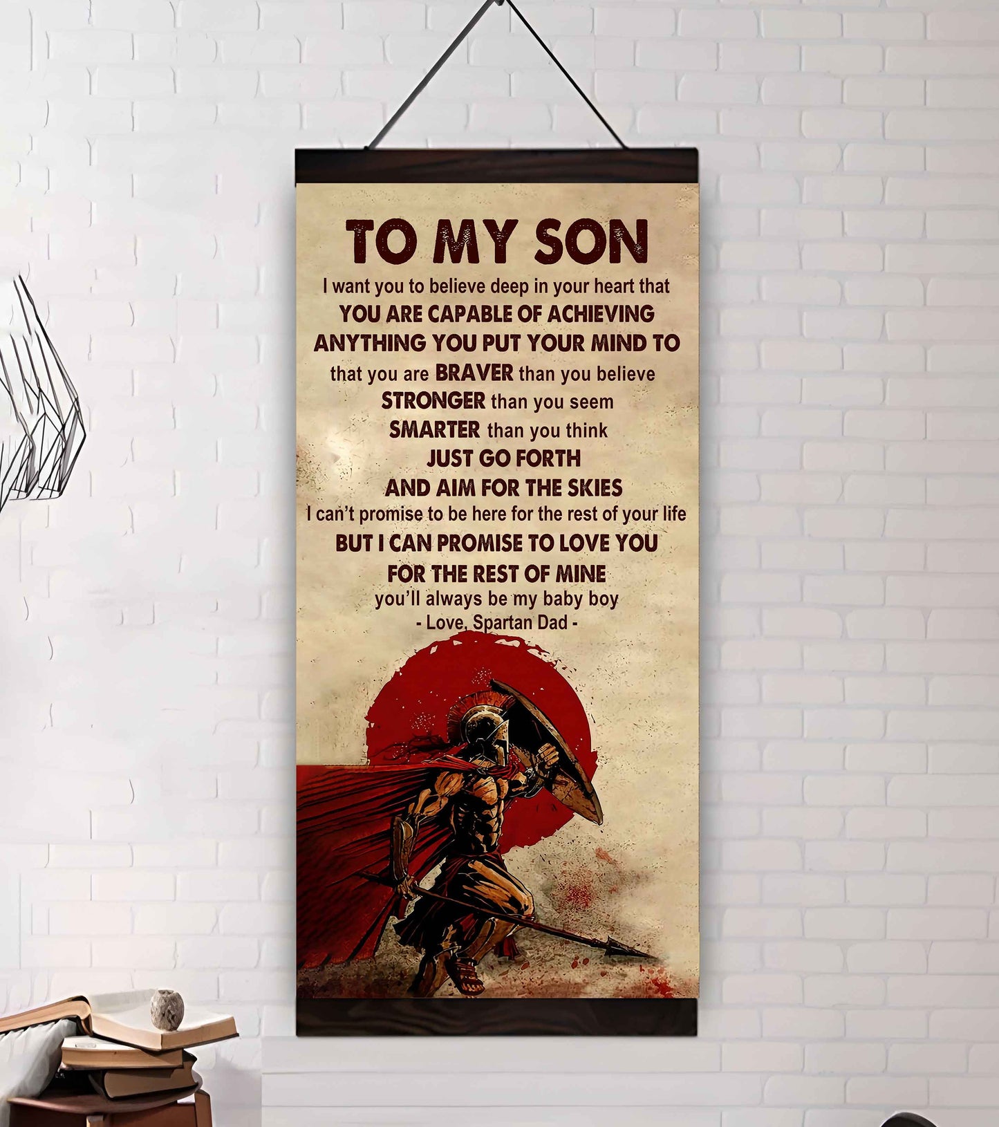 Warrior To My Son Just Go Forth And Aim For The Sky Poster Canvas Motivation Canvas Gift For Your Son