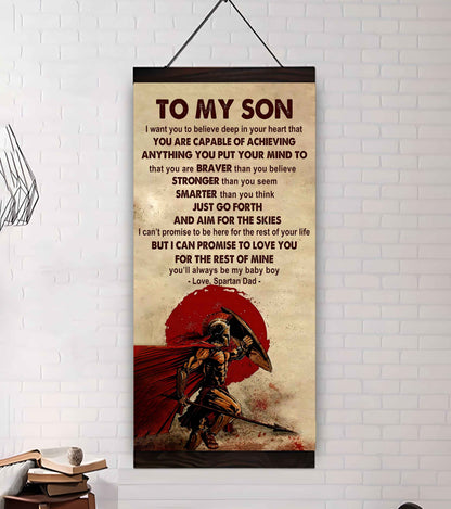Warrior To My Son Just Go Forth And Aim For The Sky Poster Canvas Motivation Canvas Gift For Your Son