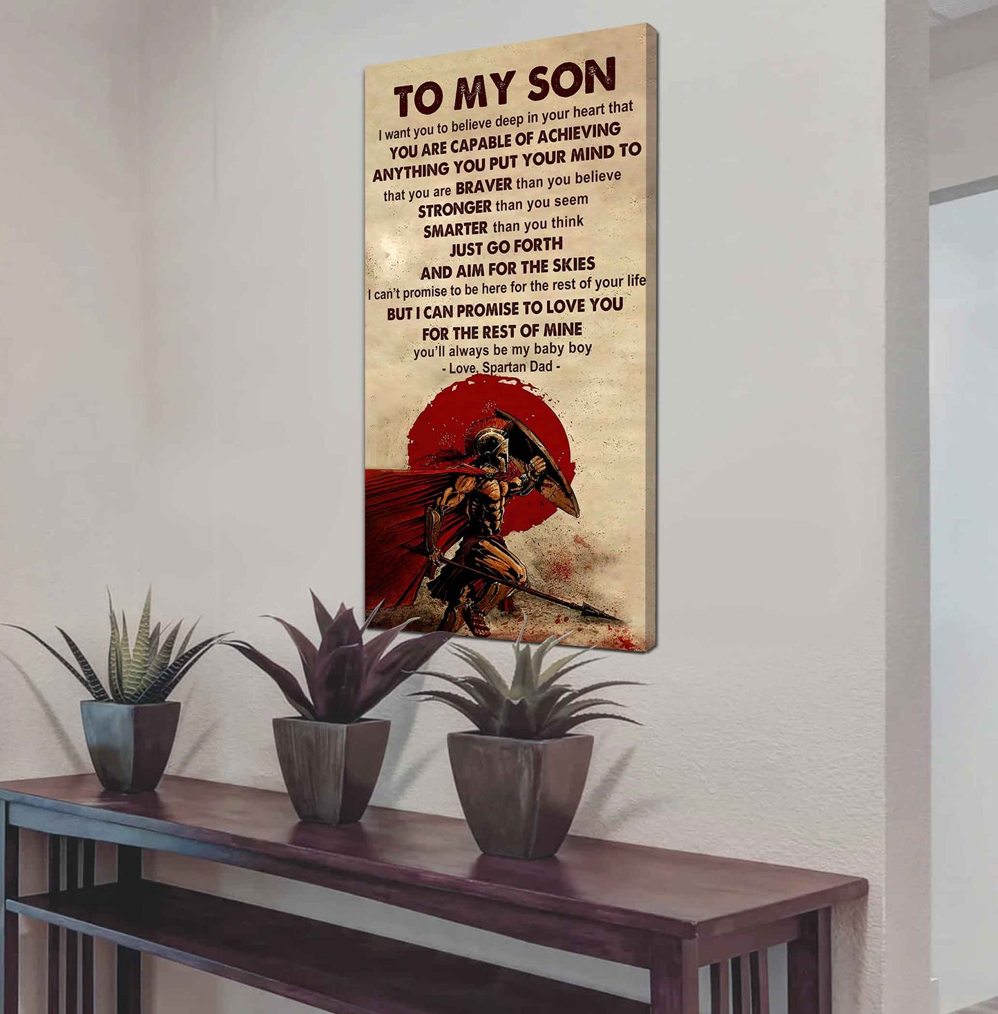 Warrior To My Son Just Go Forth And Aim For The Sky Poster Canvas Motivation Canvas Gift For Your Son