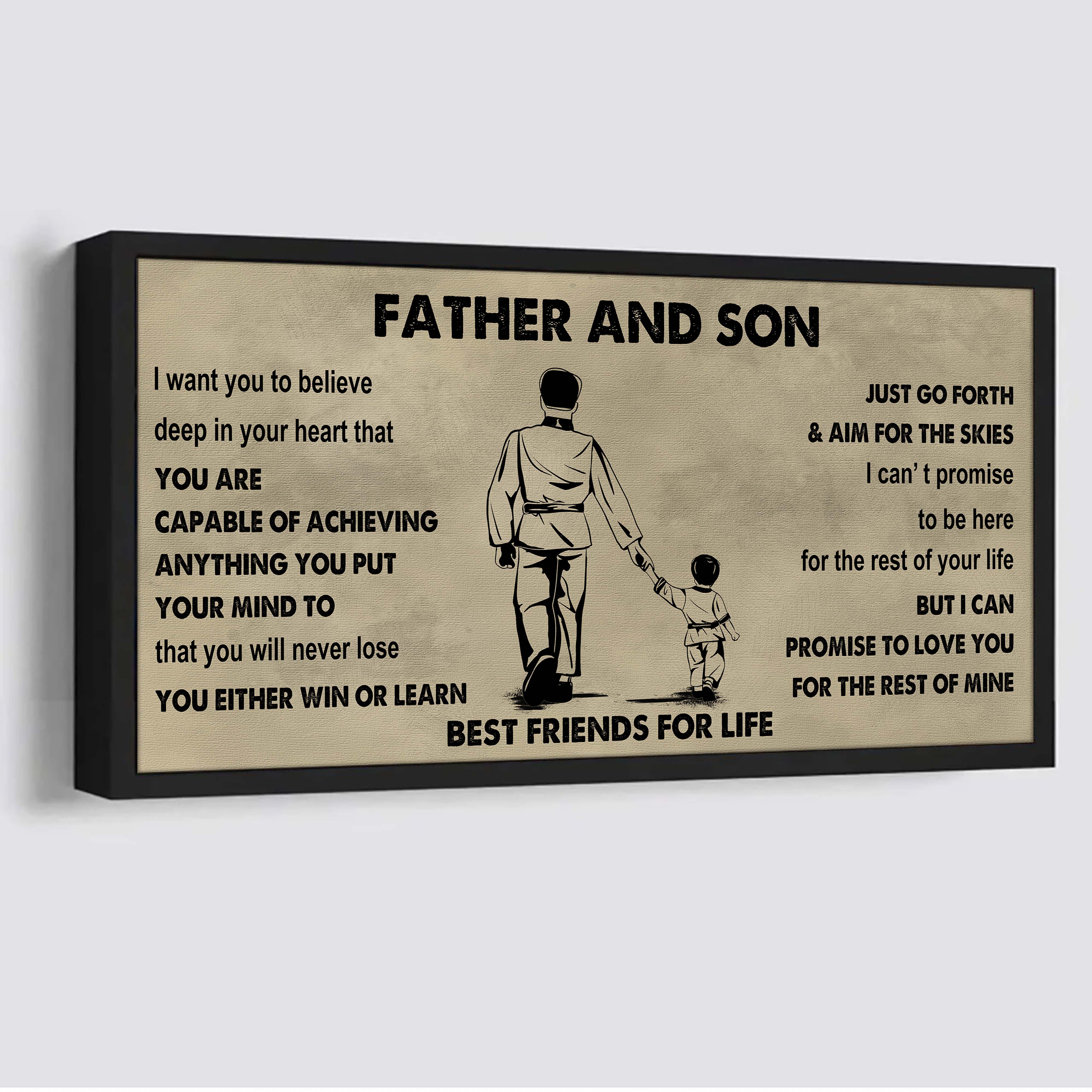 Sport-Family Father And Son Best Friends For Life - Ver 2 You Will Never Lose Poster Canvas Gift For Son From Father