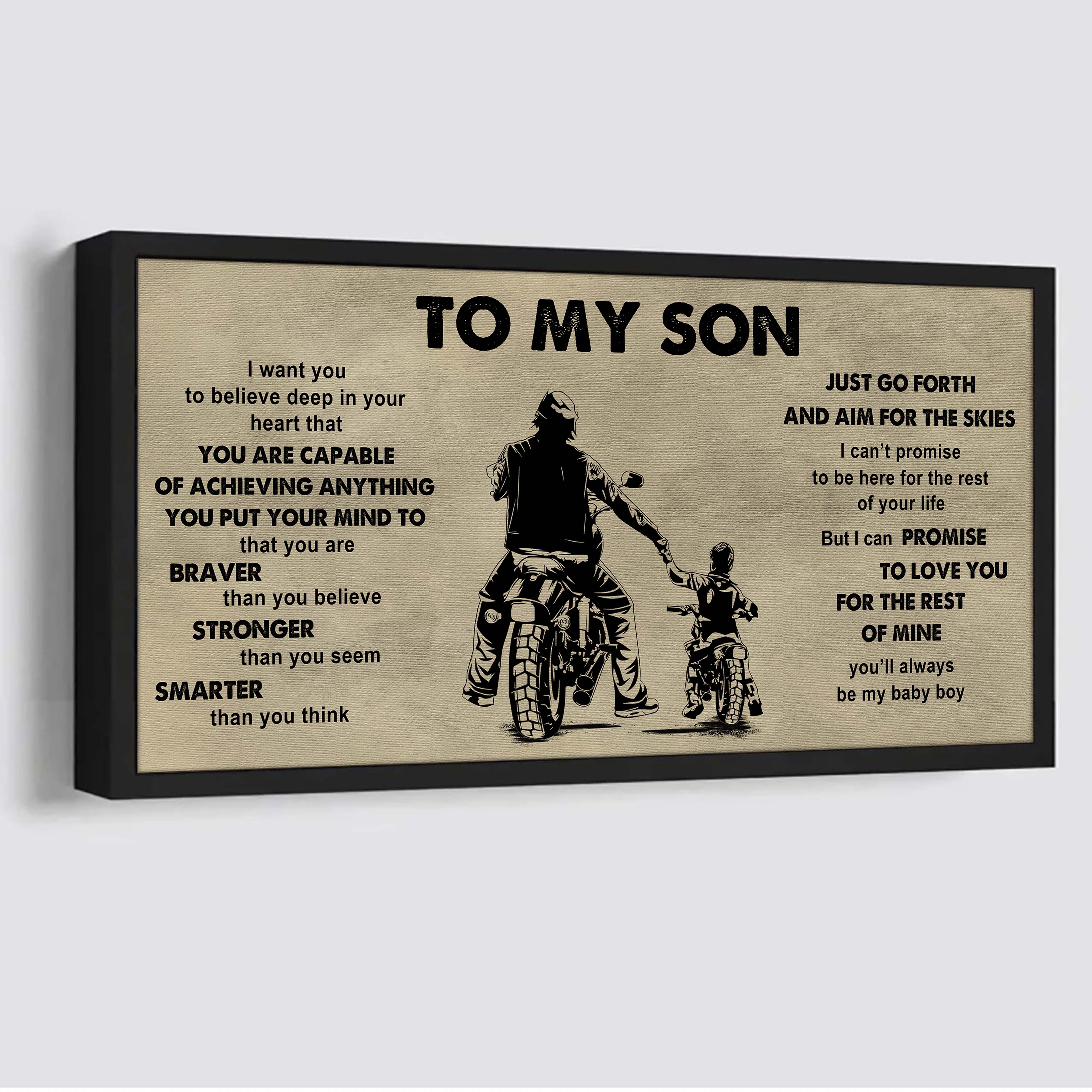 DRB GK To My Son - That You Are Braver Than You Believe Poster Canvas Gift For Son From Father