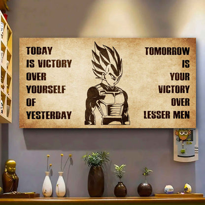 Personalized DRB Poster Canvas - Today Is Victory Over Yourself Of Yesterday Tomorrow Is Your Victory Over Lesser Men