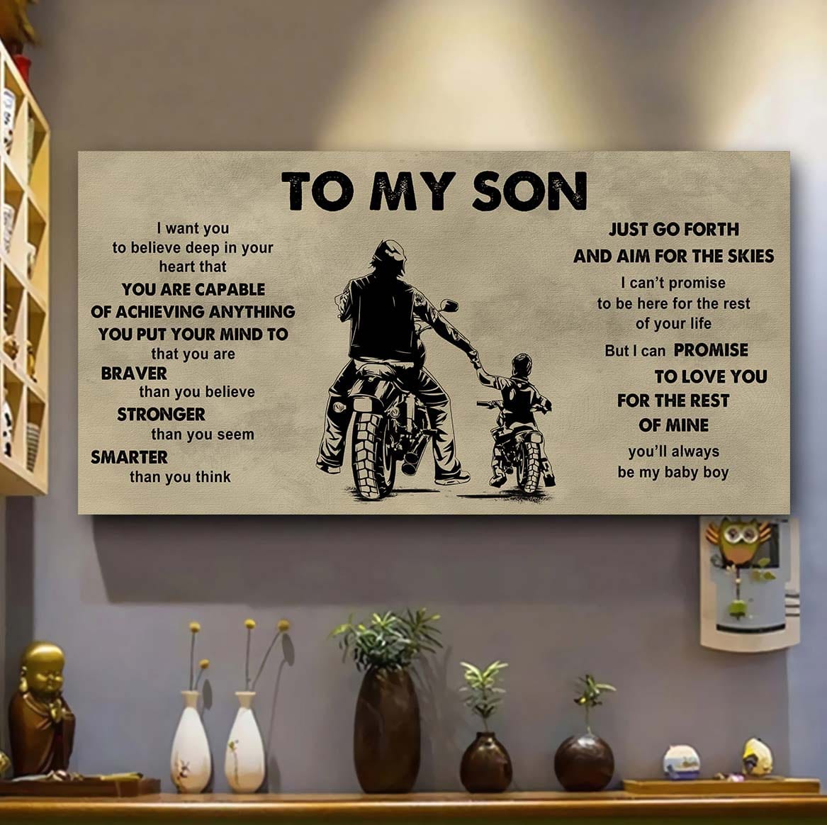 DRB GK To My Son - That You Are Braver Than You Believe Poster Canvas Gift For Son From Father