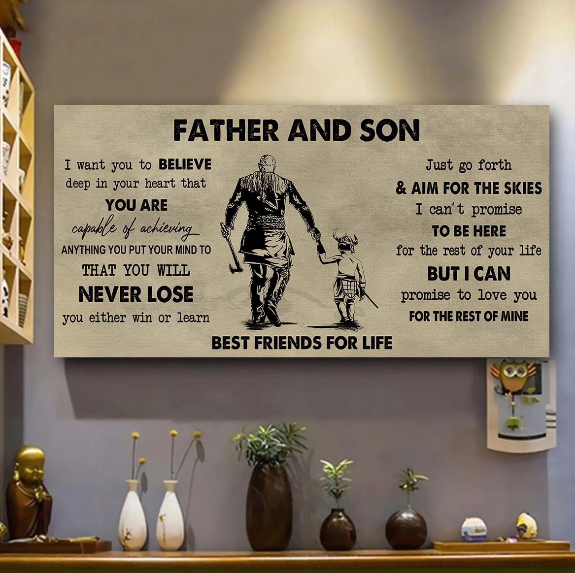 DRB Father And Son Best Friend For Life - You Will Never Lose Poster Canvas Gift For Son From Father