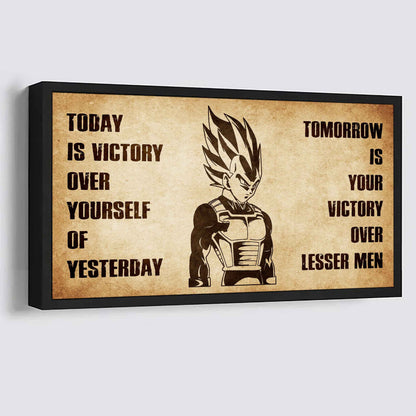 Personalized Spartan Poster Canvas - Today Is Victory Over Yourself Of Yesterday Tomorrow Is Your Victory Over Lesser Men