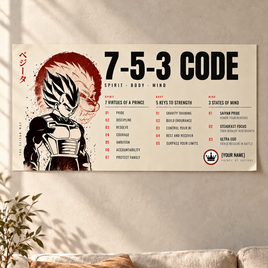 Warrior Poster Canvas 7 5 3 Code Inspiration Gift For You