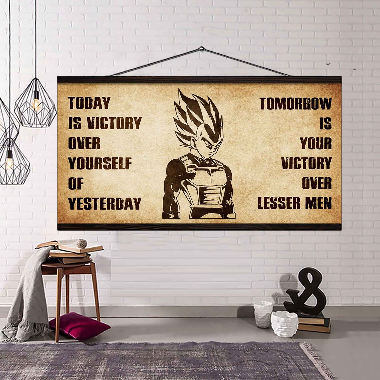 Personalized Spartan Poster Canvas - Today Is Victory Over Yourself Of Yesterday Tomorrow Is Your Victory Over Lesser Men