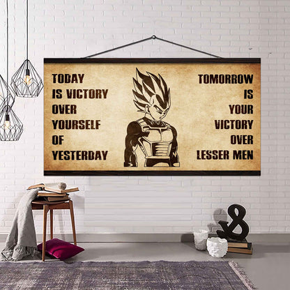 Personalized Spartan Poster Canvas - Today Is Victory Over Yourself Of Yesterday Tomorrow Is Your Victory Over Lesser Men