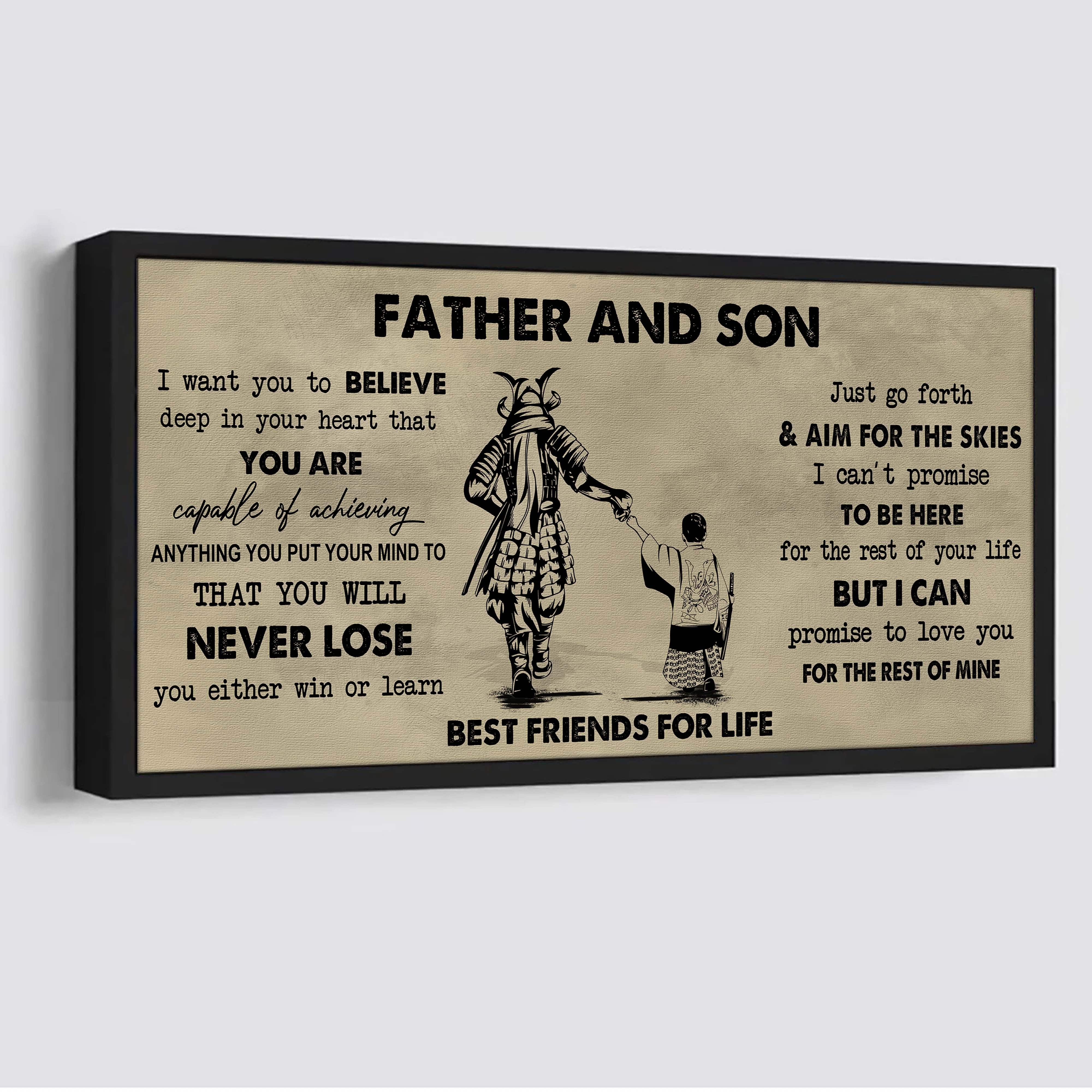 DRB Father And Daughter Best Friend For Life - You Will Never Lose Poster Canvas Gift For Daughter From Father -Photo Upload