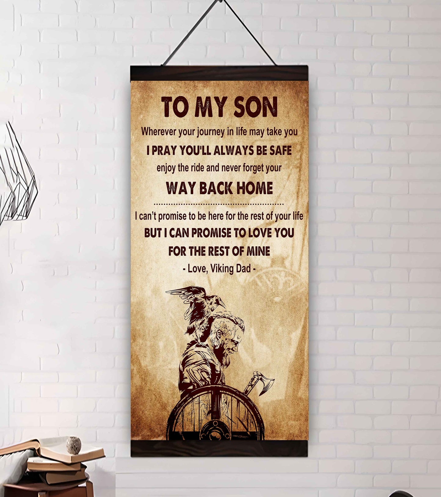 Warrior To My Son Never Forget Your Way Back Home Poster Canvas Motivation Canvas Gift For Your Son