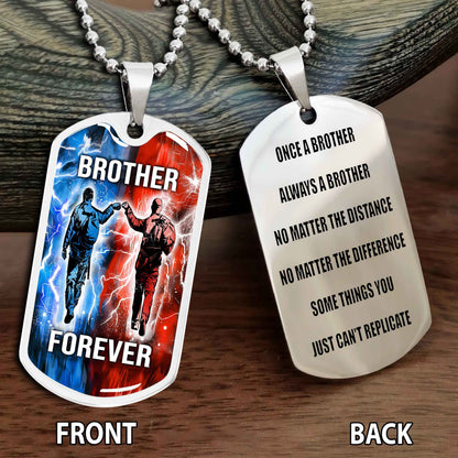 Personalized Double Side Graphic Dog Tag Gift For Brother Once A Soldier Always A Soldier
