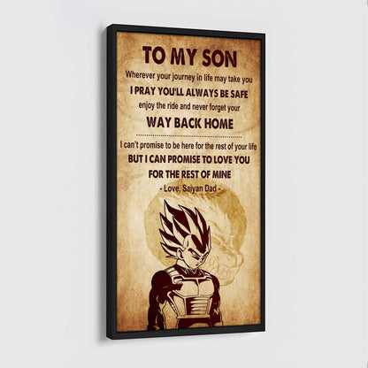 Warrior To My Son Never Forget Your Way Back Home Poster Canvas Motivation Canvas Gift For Your Son